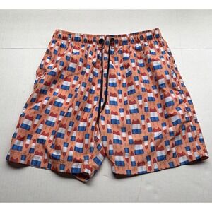 U.S. Surf Club Swimsuit Rocket Pop Print Red, White, Blue Size Large Mesh Lined